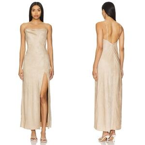 NWT Significant Other Rayah Slip Midi Dress in Oyster